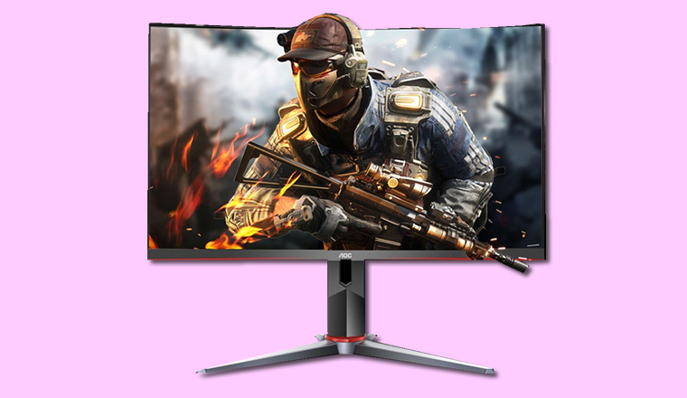 AOC27寸高清孤形顯示器，75HZ-1080P